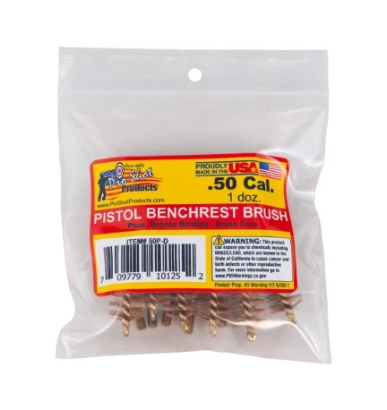 PROSHOT .50 CAL. PISTOL BRUSH - 12 QTY. BULK PACK 50P-D - Win Repeating Arms Promotion